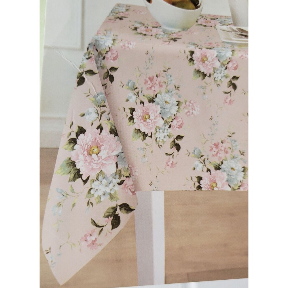 Printed Fabric Tablecloth, 60"x102" Oblong, MULTICOLOR FLOWERS, SPRING DAYS, NB